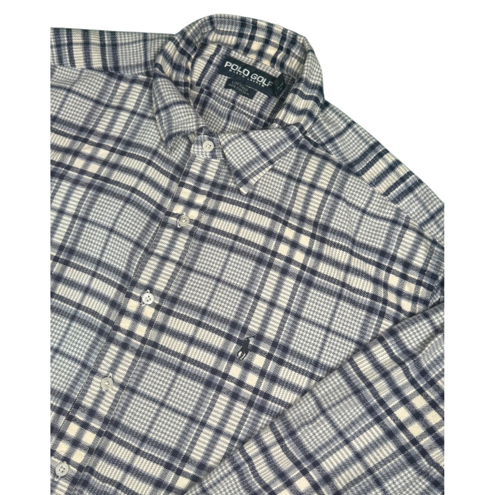 Polo Golf Ralph Lauren Plaid Button Down Shirt Long Sleeve Mens XXL Lofting Cott